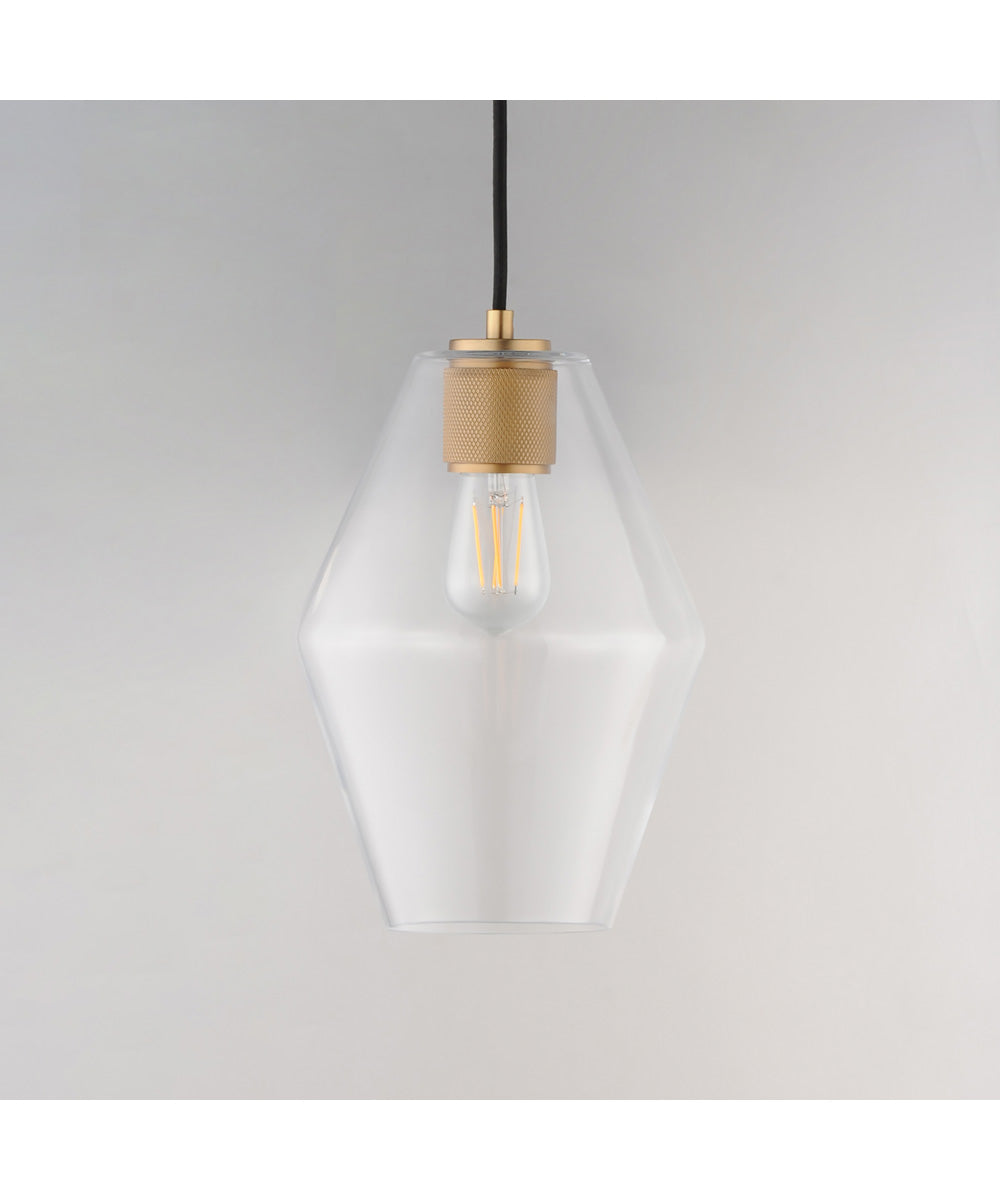 Geode Small Pendant Natural Aged Brass