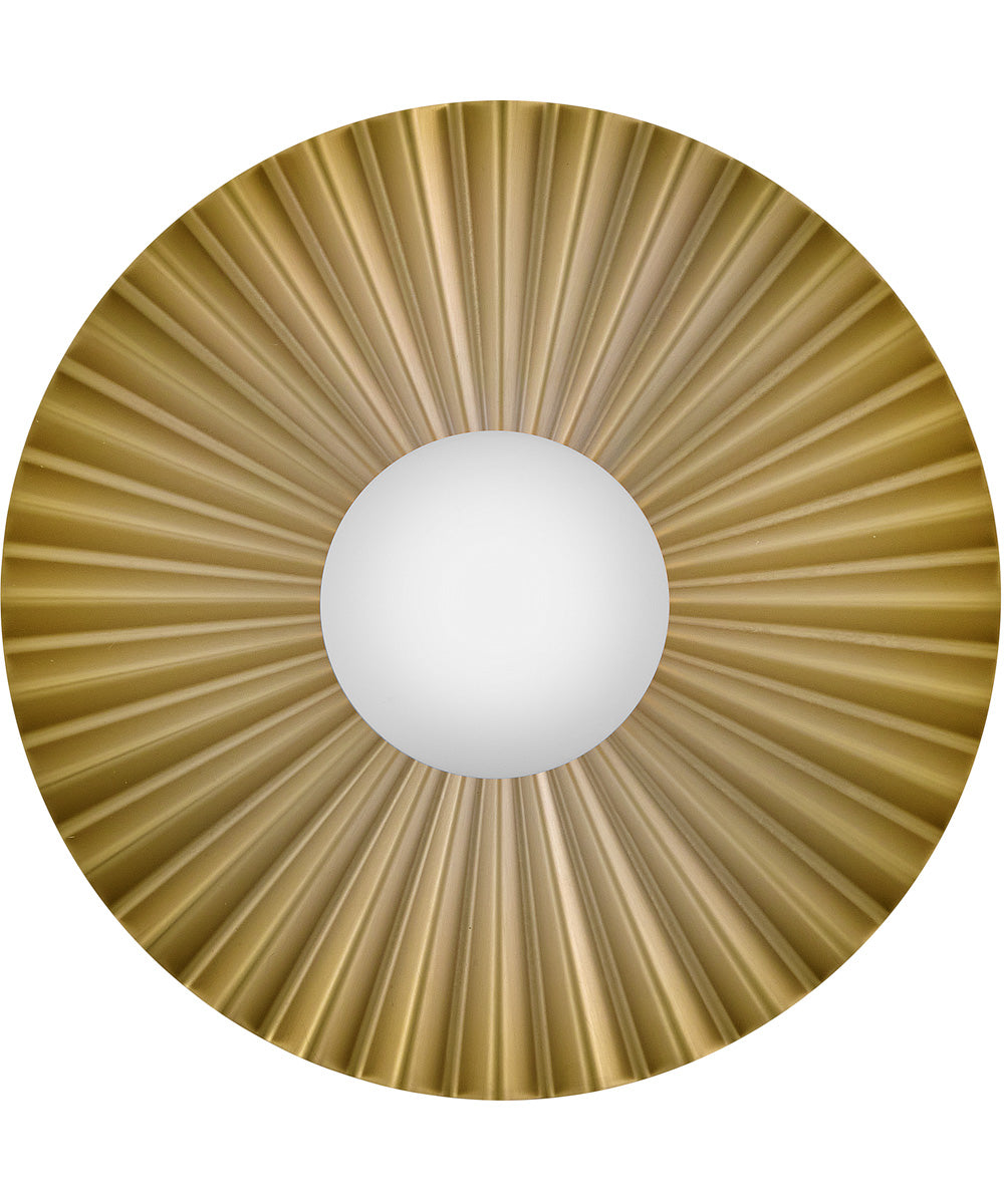 Stevie 1-Light Medium Flush Mount in Lacquered Brass