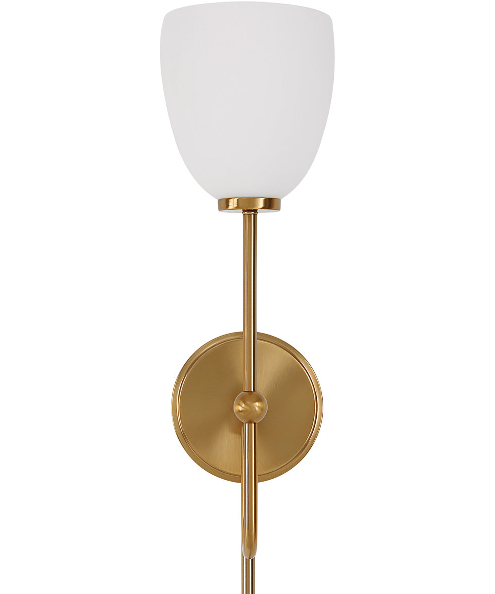 Trophy 1 Light Brass Sconce