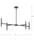 Arya 8-Light Linear Chandelier Matte Black