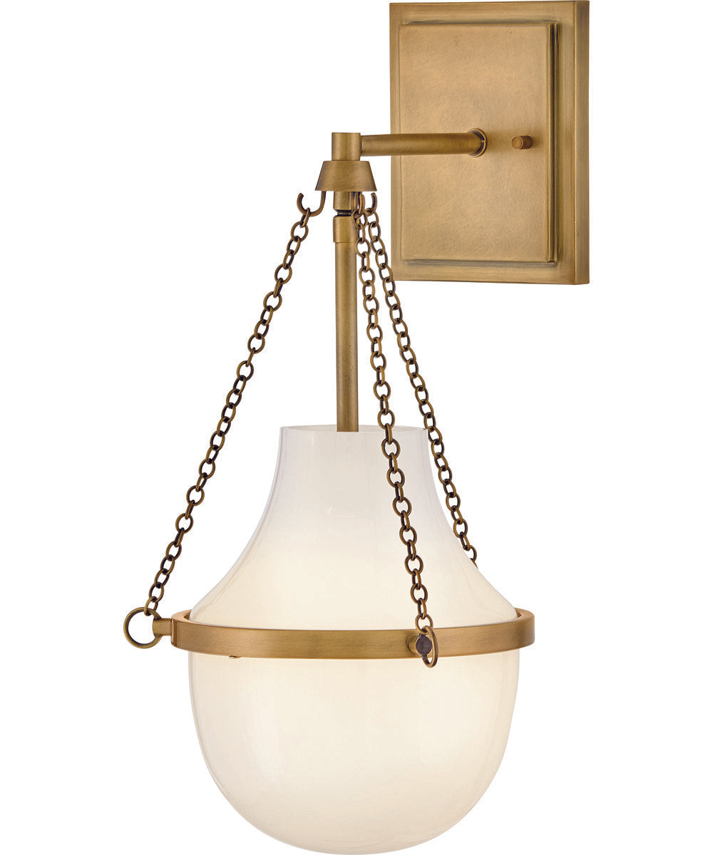 Collins 1-Light Medium Single Light Sconce in Heritage Brass