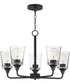 Hudson 5-Light Chandelier Black