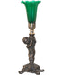 12" High Green Tiffany Pond Lily Cherub Mini Lamp