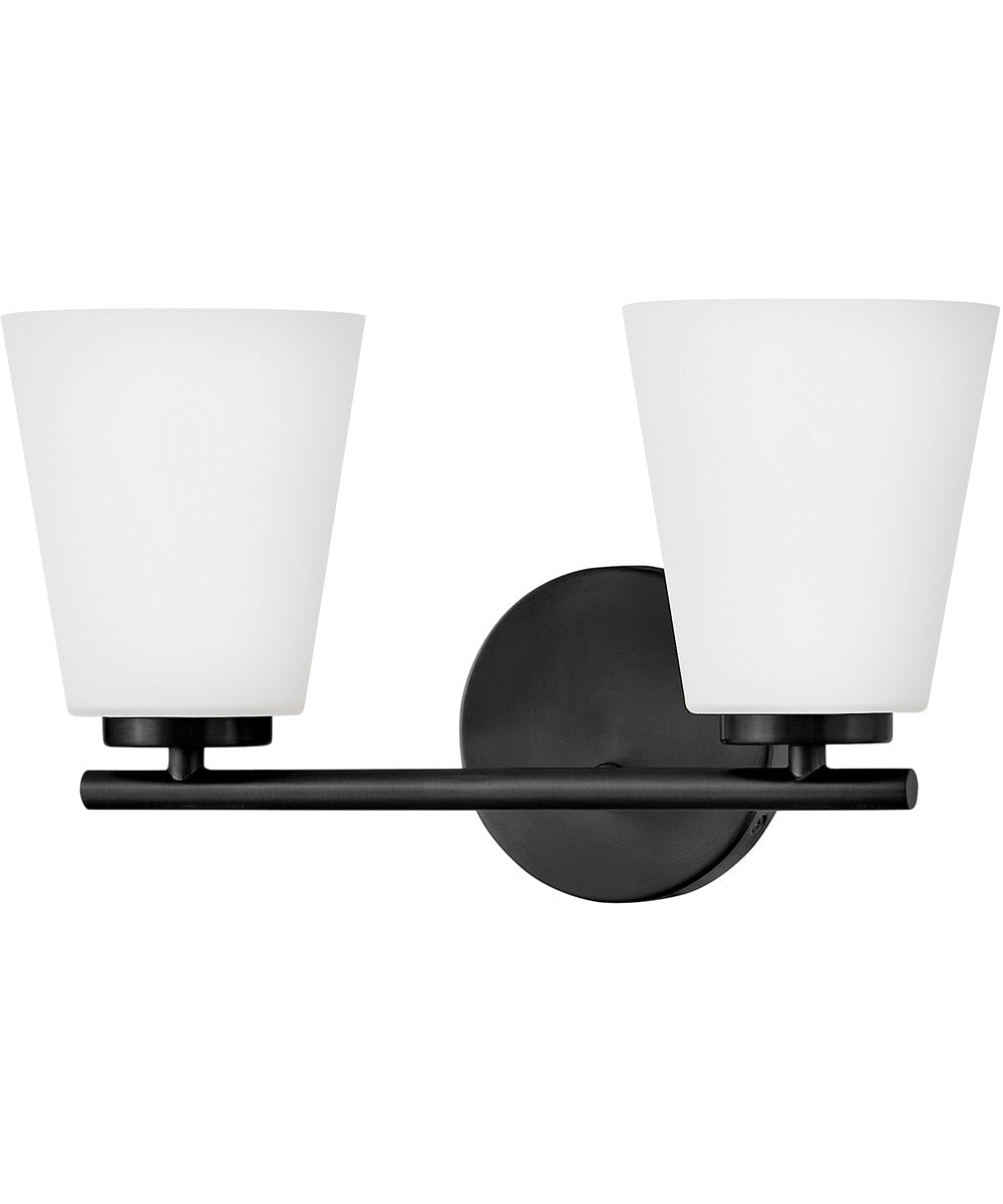 Bri 2-Light Small Two Light Vanity in Black