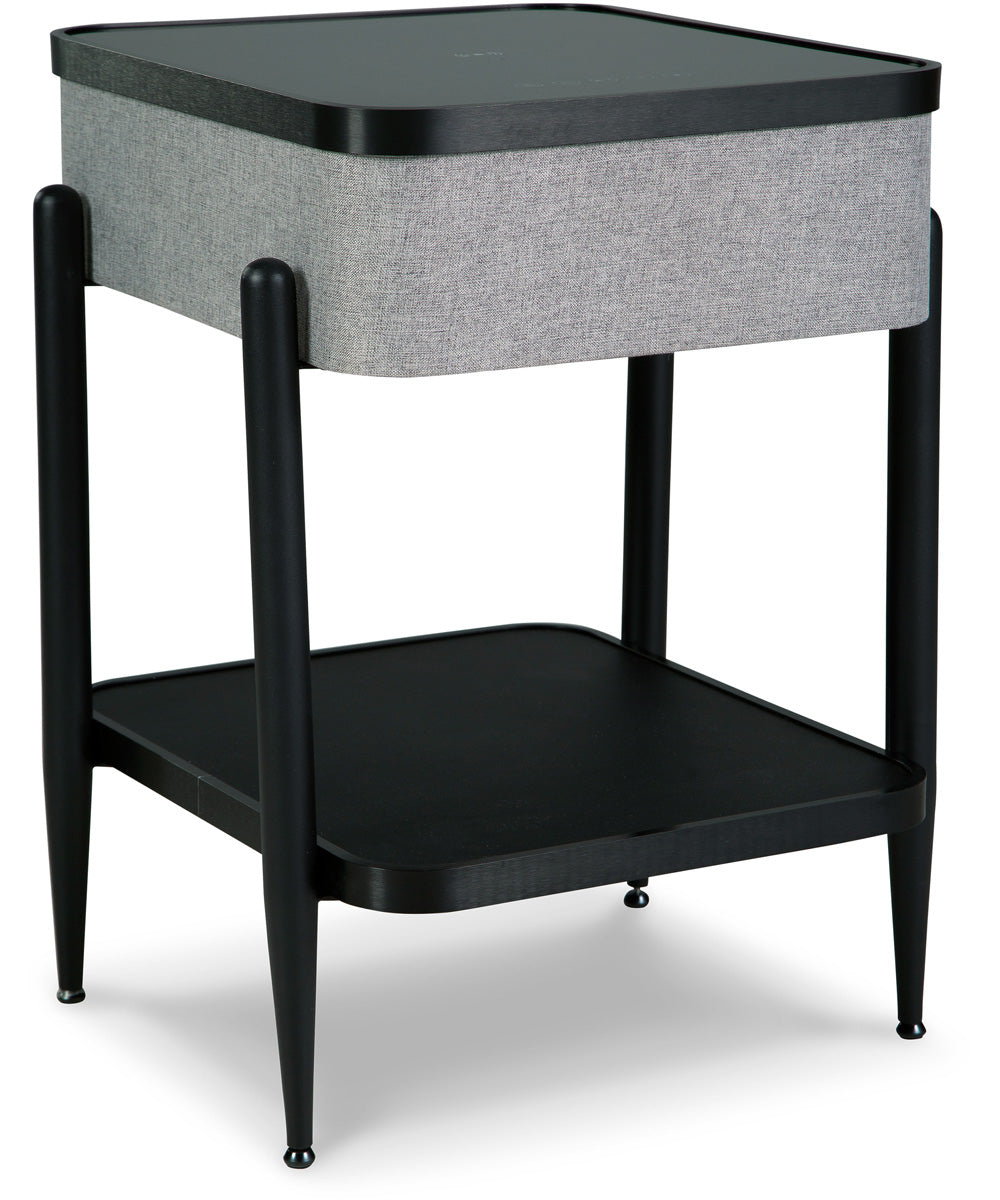 Jorvalee Accent Table with Speaker Gray/Black