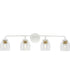 Quillan 4-Light Transitional Bath & Vanity Light White Plaster