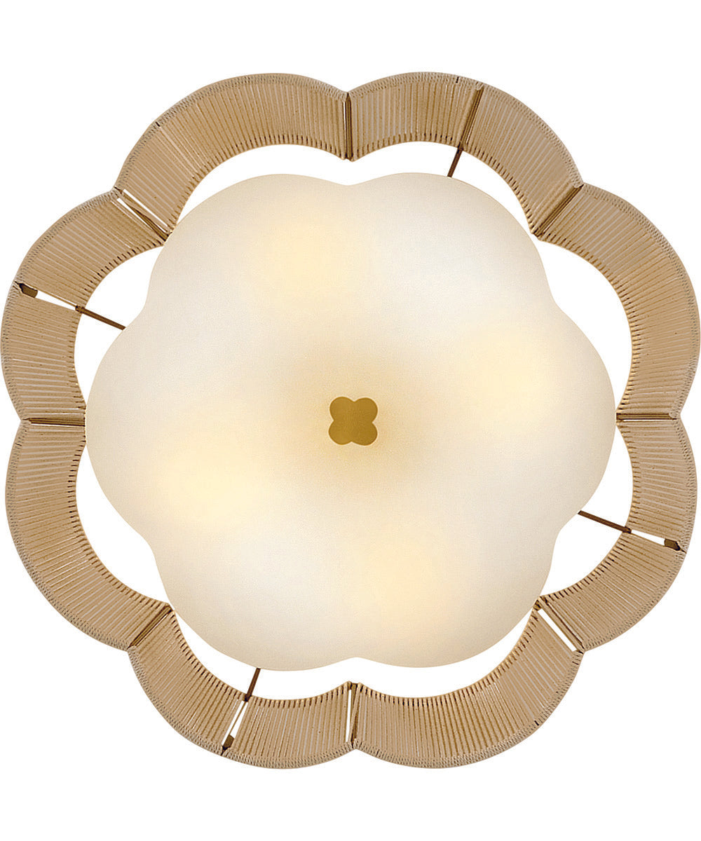 Sasha 4-Light Medium Semi-Flush Mount in Lacquered Brass