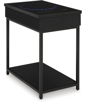 Gemmet Accent Table with Speaker Black