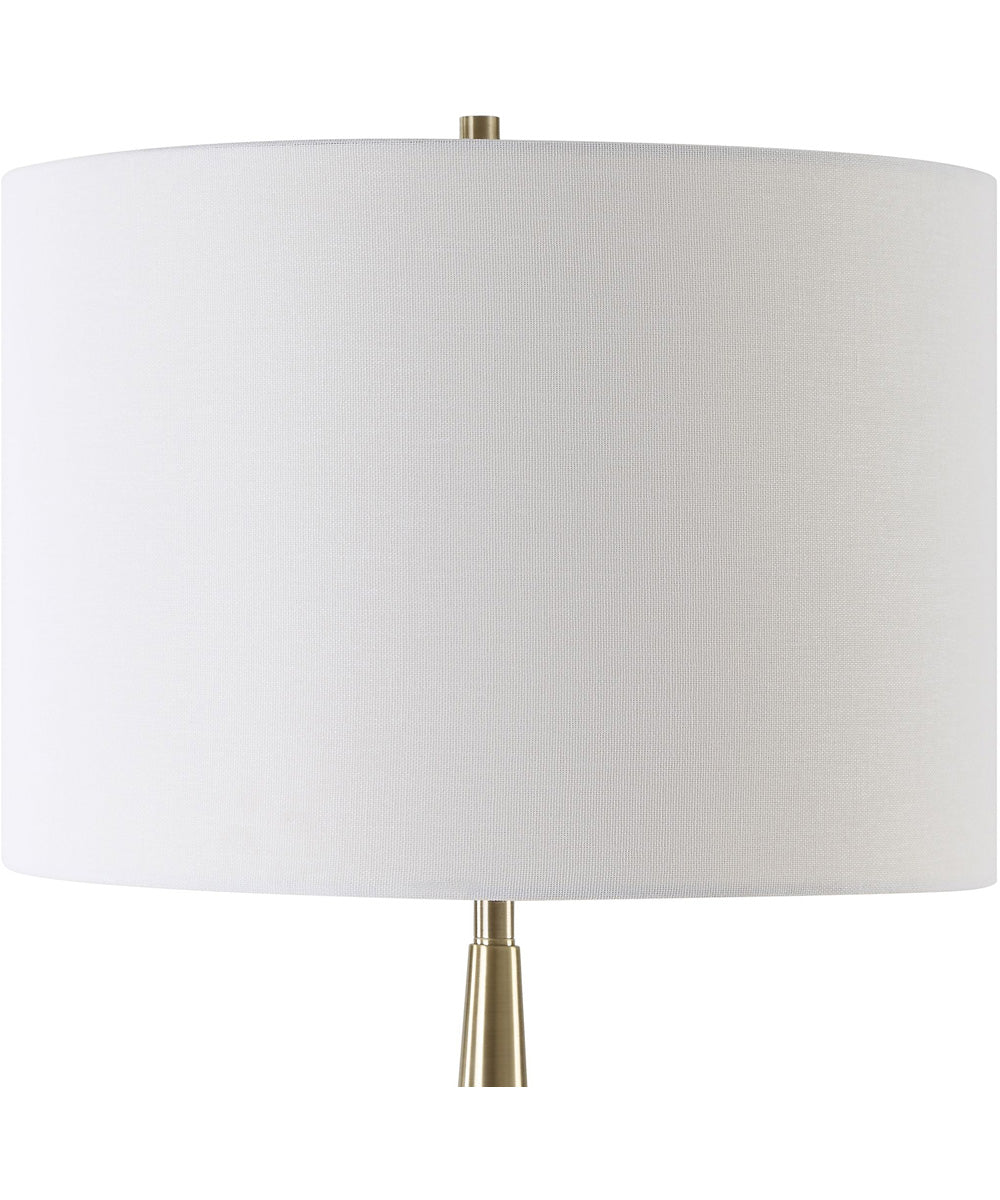 Modern Table Lamp with Crystal in Antique Brass