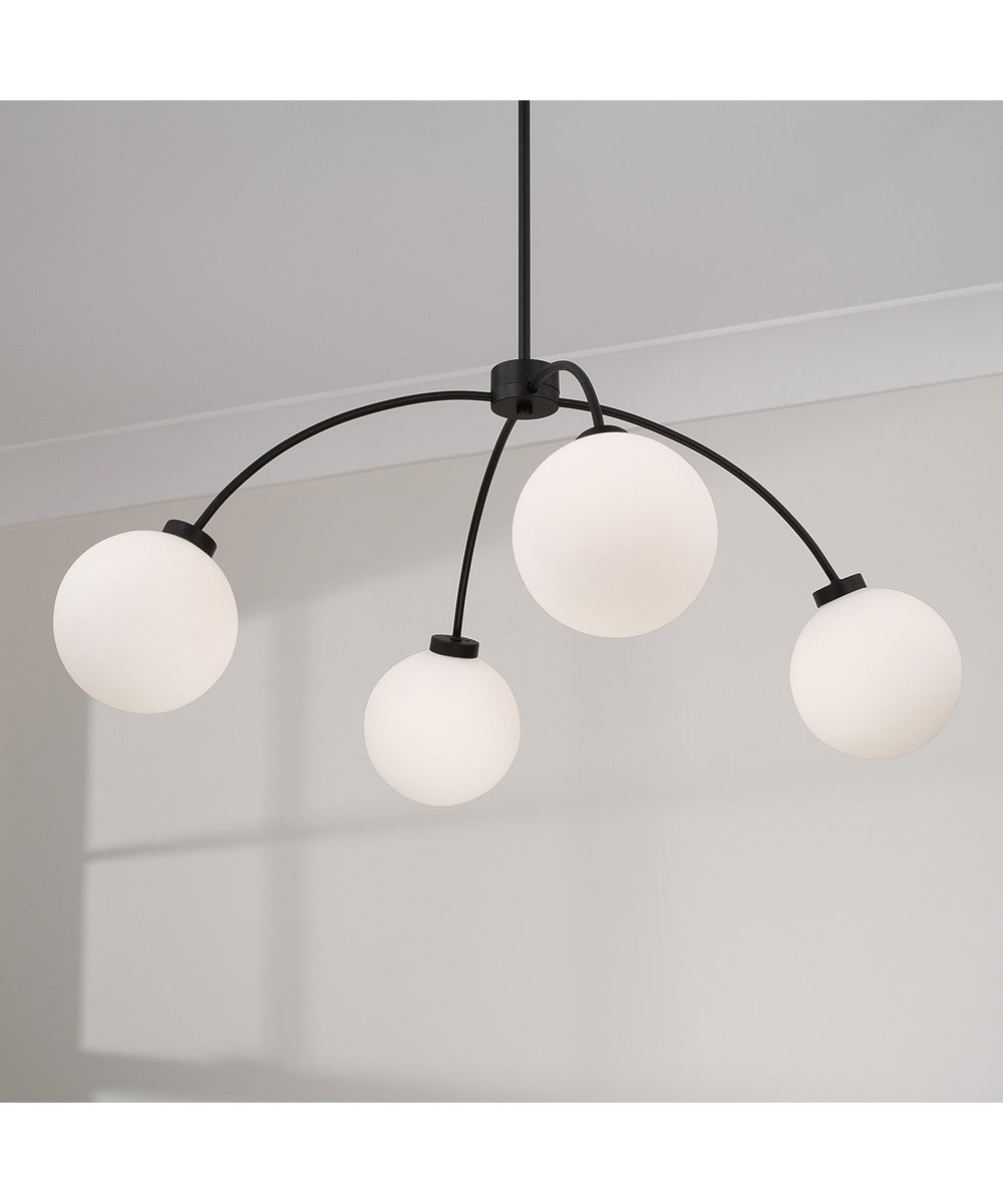 Amos 4-Light Chandelier Black Iron