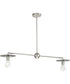 Trimble 2-Light Linear Chandelier Brushed Nickel