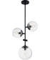 15"W Sky 3-Light Pendant Matte Black