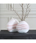 Blush Swirl Glass Vases, Set of 2