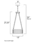 Ruffle 13"W 3-Light Pendant Light Fixture Weathered Zinc and Satin Nickel Finish by Maxim