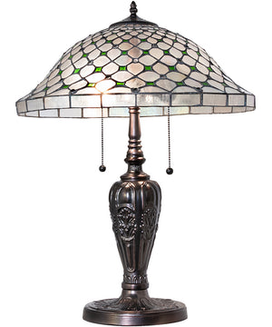 25" High Diamond & Jewel Recurve Table Lamp