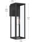 Ryle 1-Light Large Wall Lantern with Clear Glass Panels Matte Black