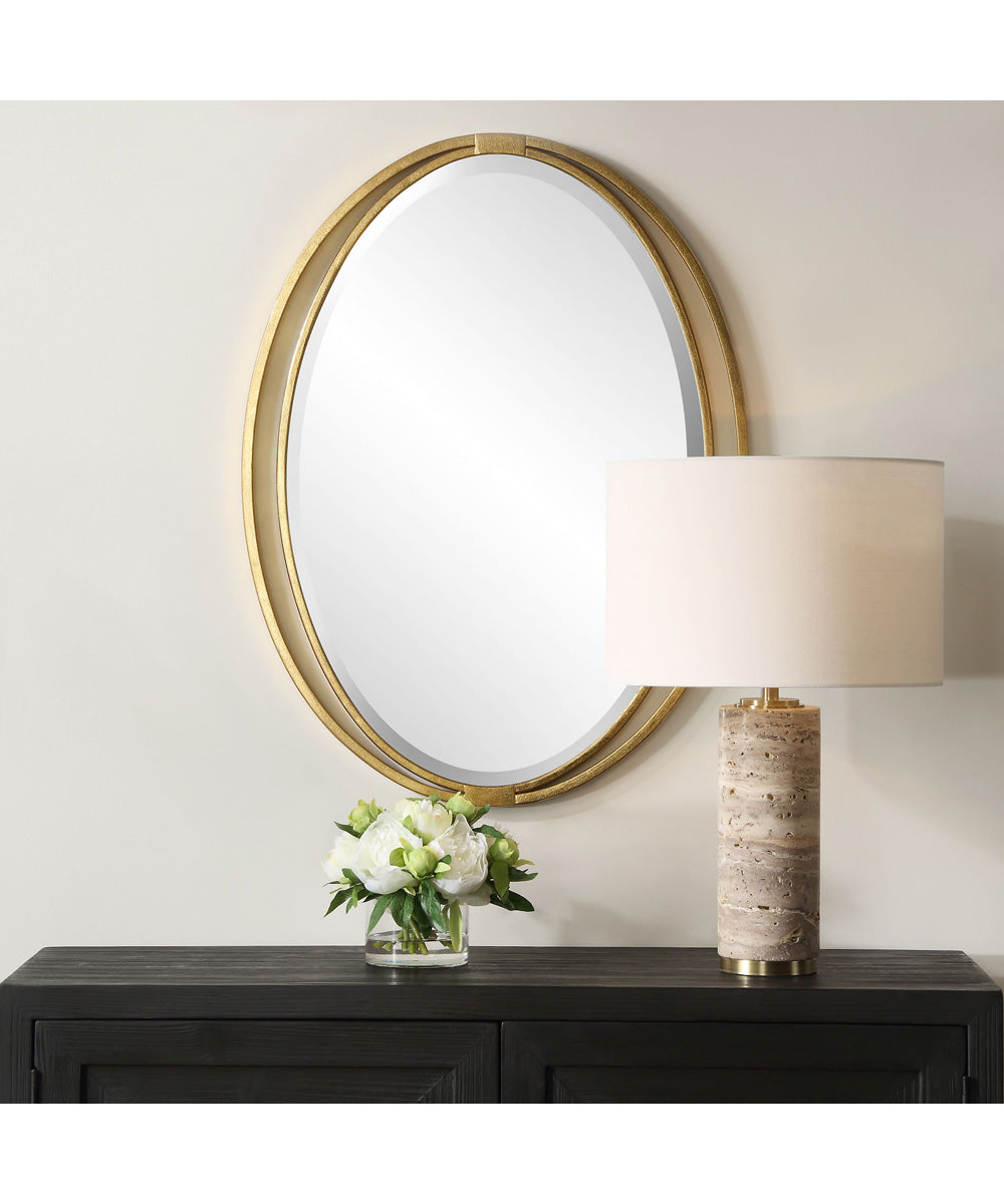 Rhodes Gold Oval Mirror