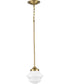 School House 1-Light Mini-Pendant Vintage Brass