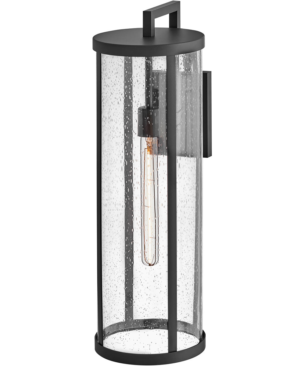 Alfie 1-Light Large Wall Mount Lantern in Black