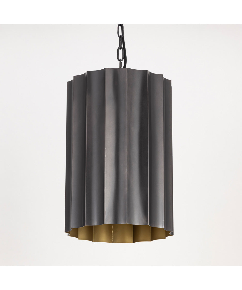 Allegra Small 1-Light Pendant Gunmetal / Gold