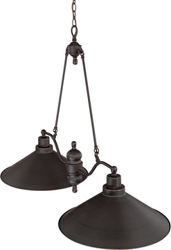 40"W Bridgeview 2-Light Pendant Mission Dust Bronze