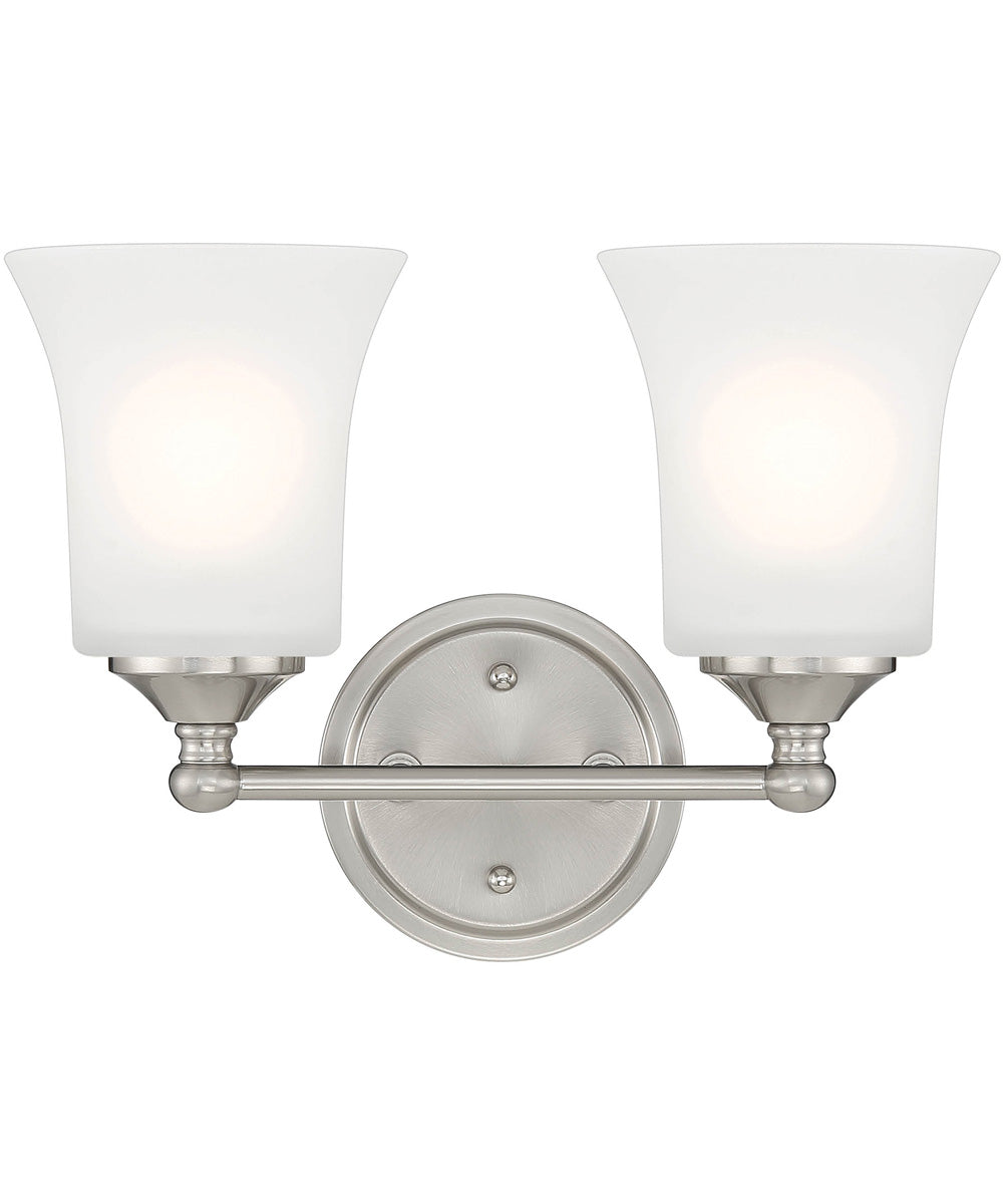 Bronson 2 Light Vanity Brushed Nickel