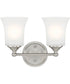 Bronson 2 Light Vanity Brushed Nickel
