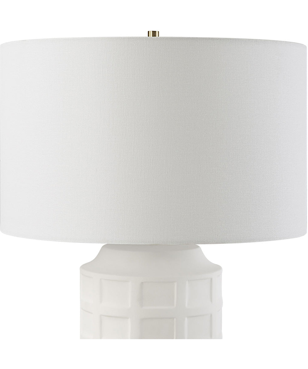 Window Pane White Table Lamp