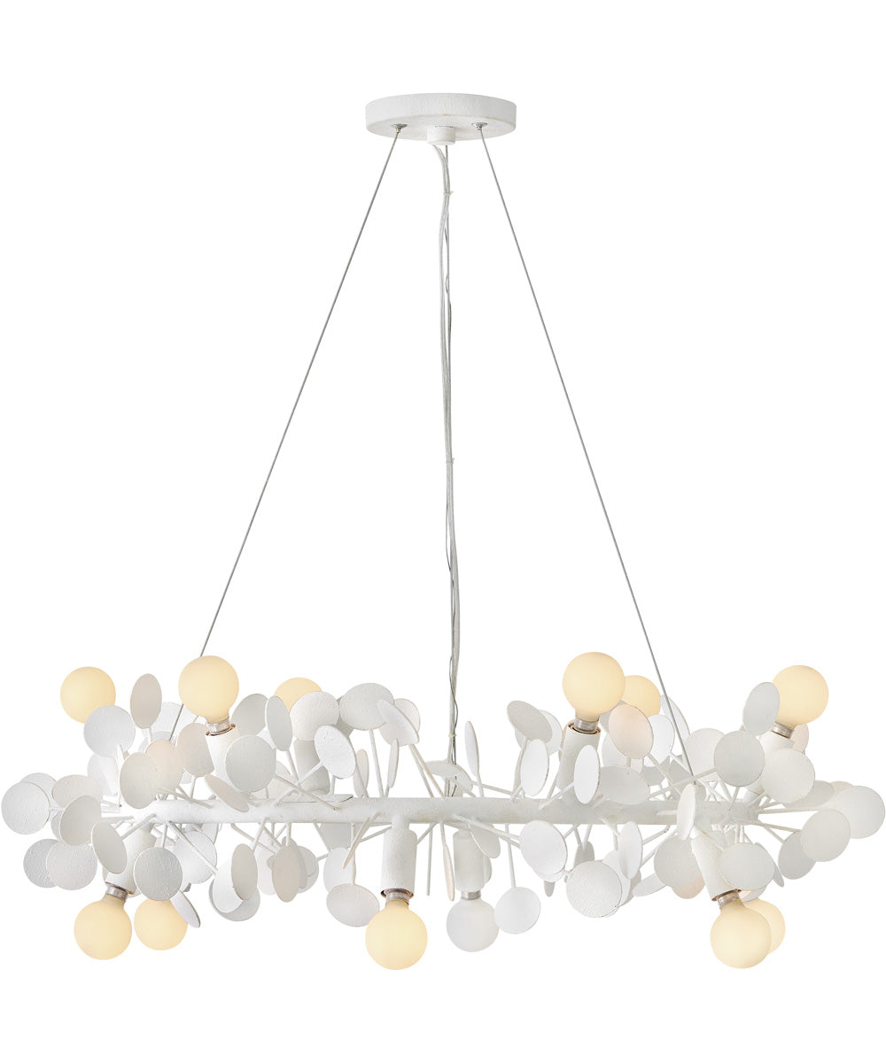 Lolli 12-Light Medium Single Tier Chandelier in Textured Plaster