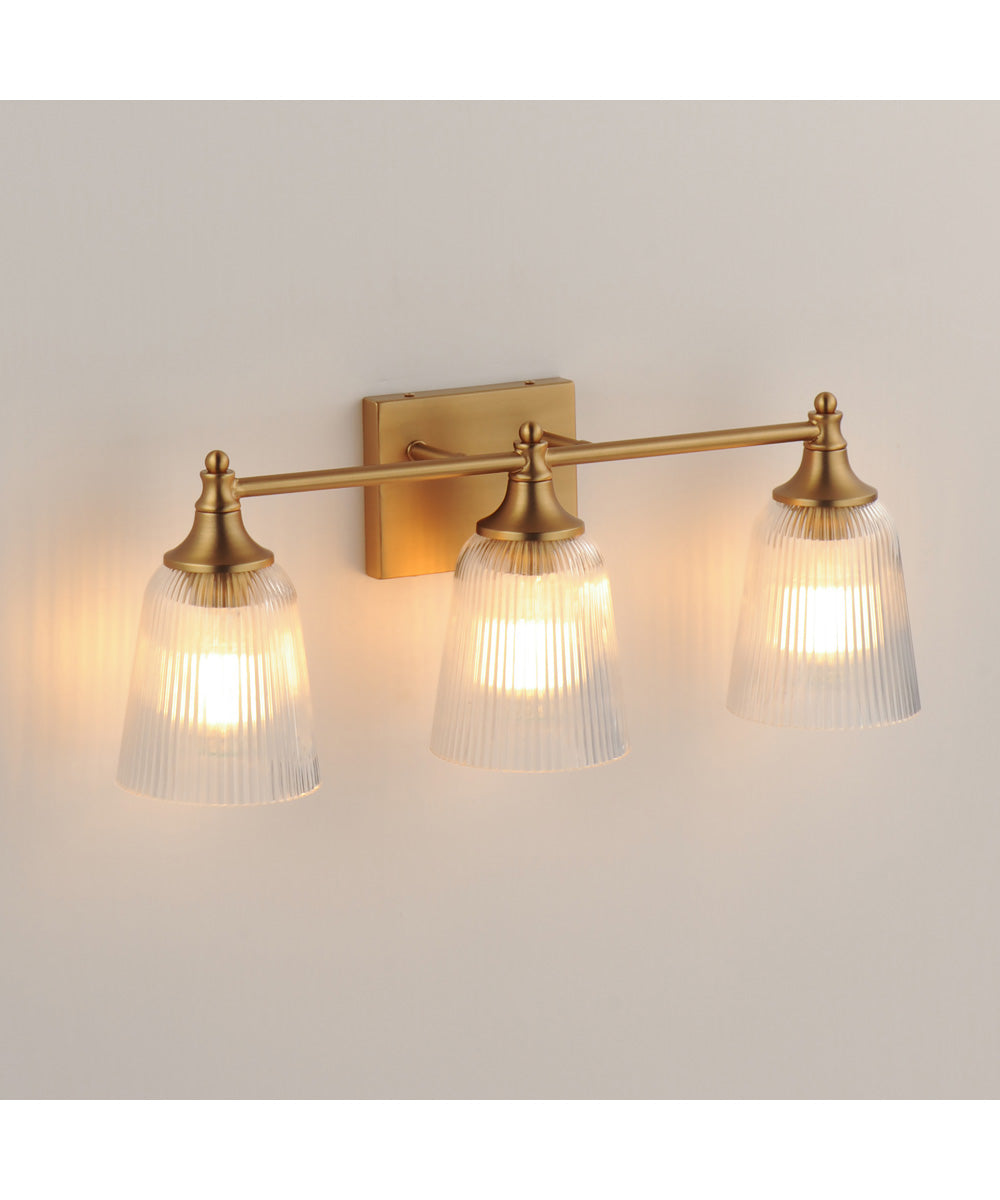 Julip 3-Light Bath Vanity Natural Aged Brass