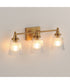 Julip 3-Light Bath Vanity Natural Aged Brass