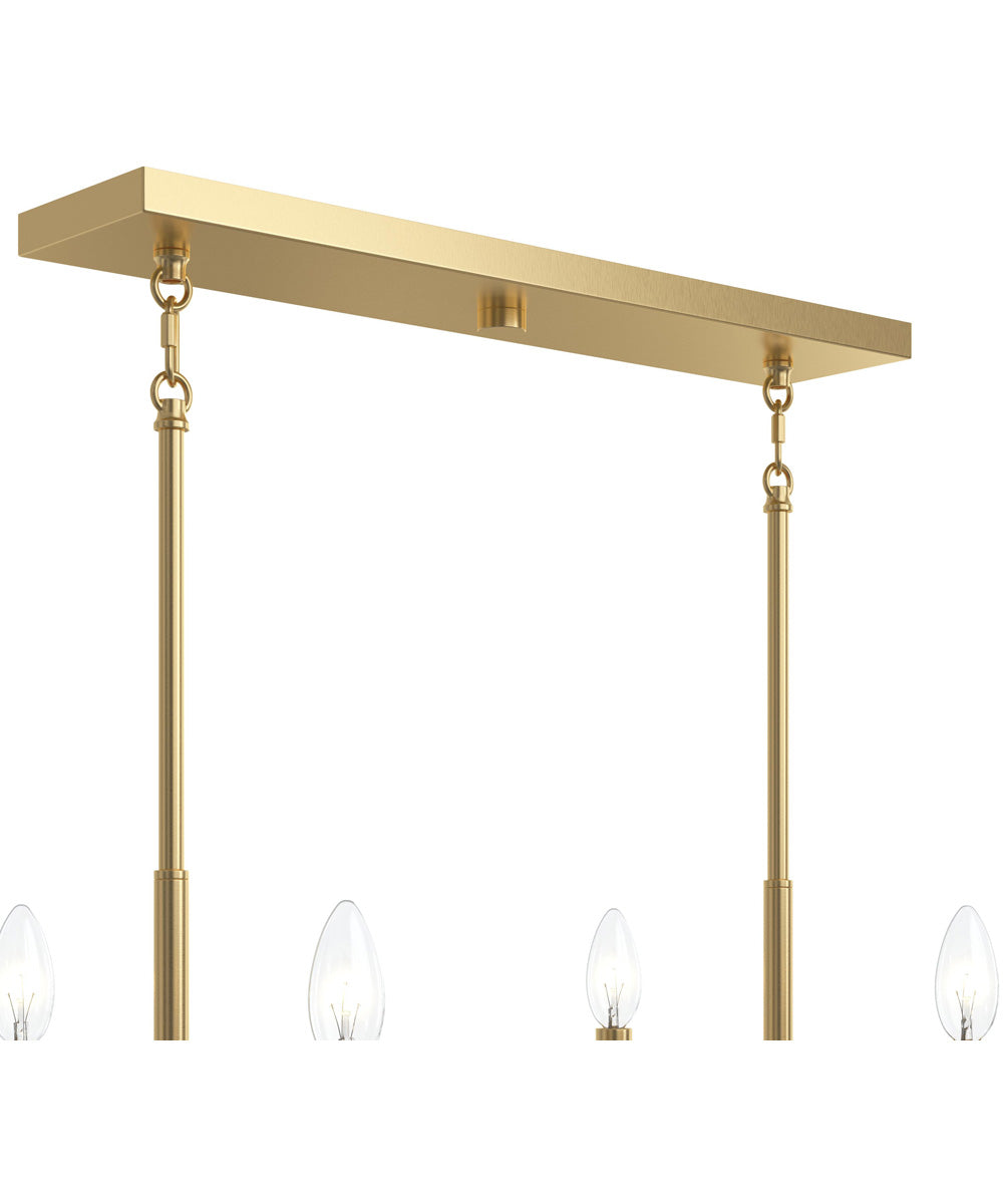 Reines 6-Light Linear Chandelier Brushed Gold