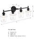 Summer Jazz 4 Light Vanity Matte Black
