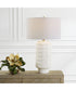 Window Pane White Table Lamp