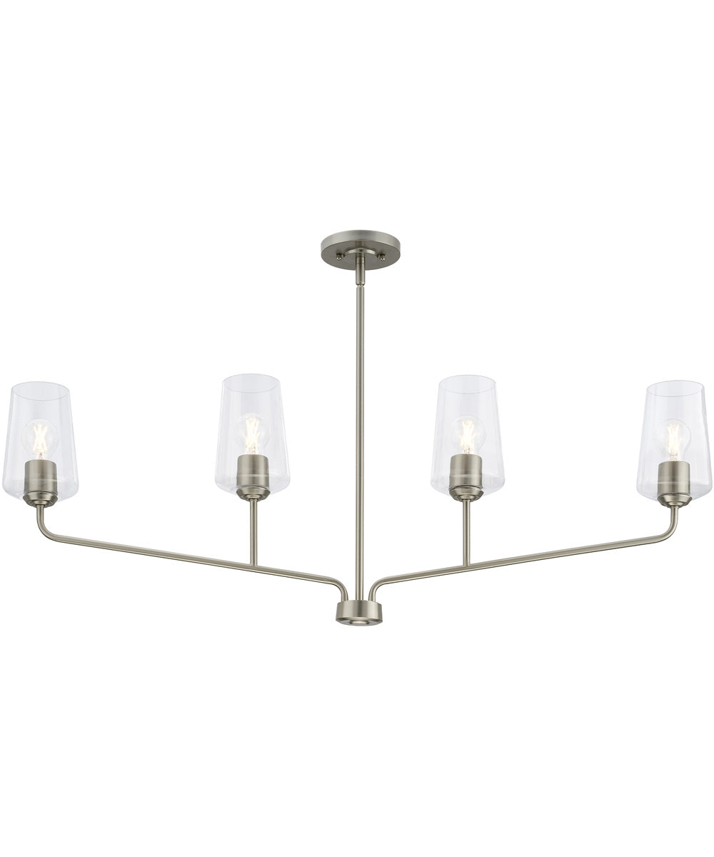 Celino 4-Light Linear Chandelier Brushed Nickel