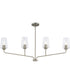 Celino 4-Light Linear Chandelier Brushed Nickel