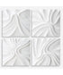 Snowdrift Scultped White Wall Decor, Set of 4