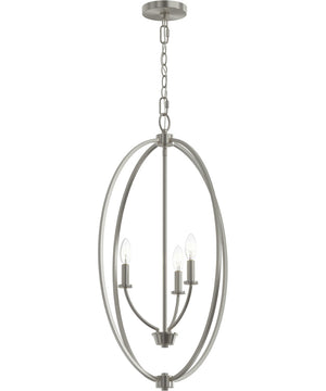 Jheni 3-Light Foyer Pendant Brushed Nickel