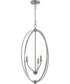 Jheni 3-Light Foyer Pendant Brushed Nickel