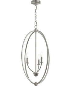 Jheni 3-Light Foyer Pendant Brushed Nickel