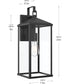Cantley Extra Large Outdoor Wall Lantern with Clear Glass Panels Matte Black