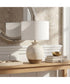 1-Light Table Lamp with Textured Ceramic in White Wash and Rust Brown