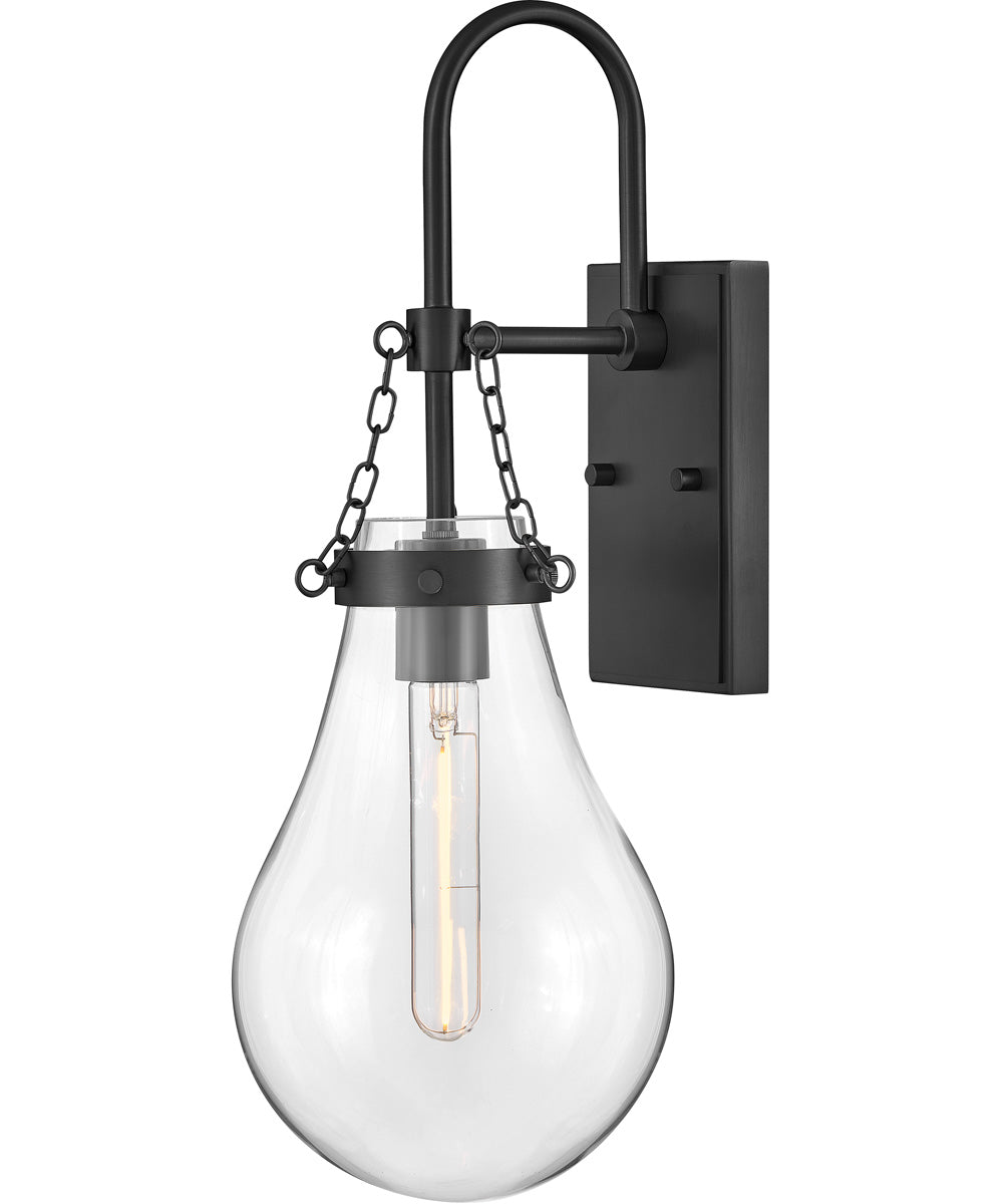 Eloise 1-Light Large Single Light Sconce in Black
