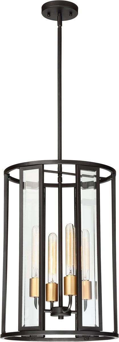 14"W Payne 4-Light Pendant Midnight Bronze