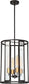 14"W Payne 4-Light Pendant Midnight Bronze