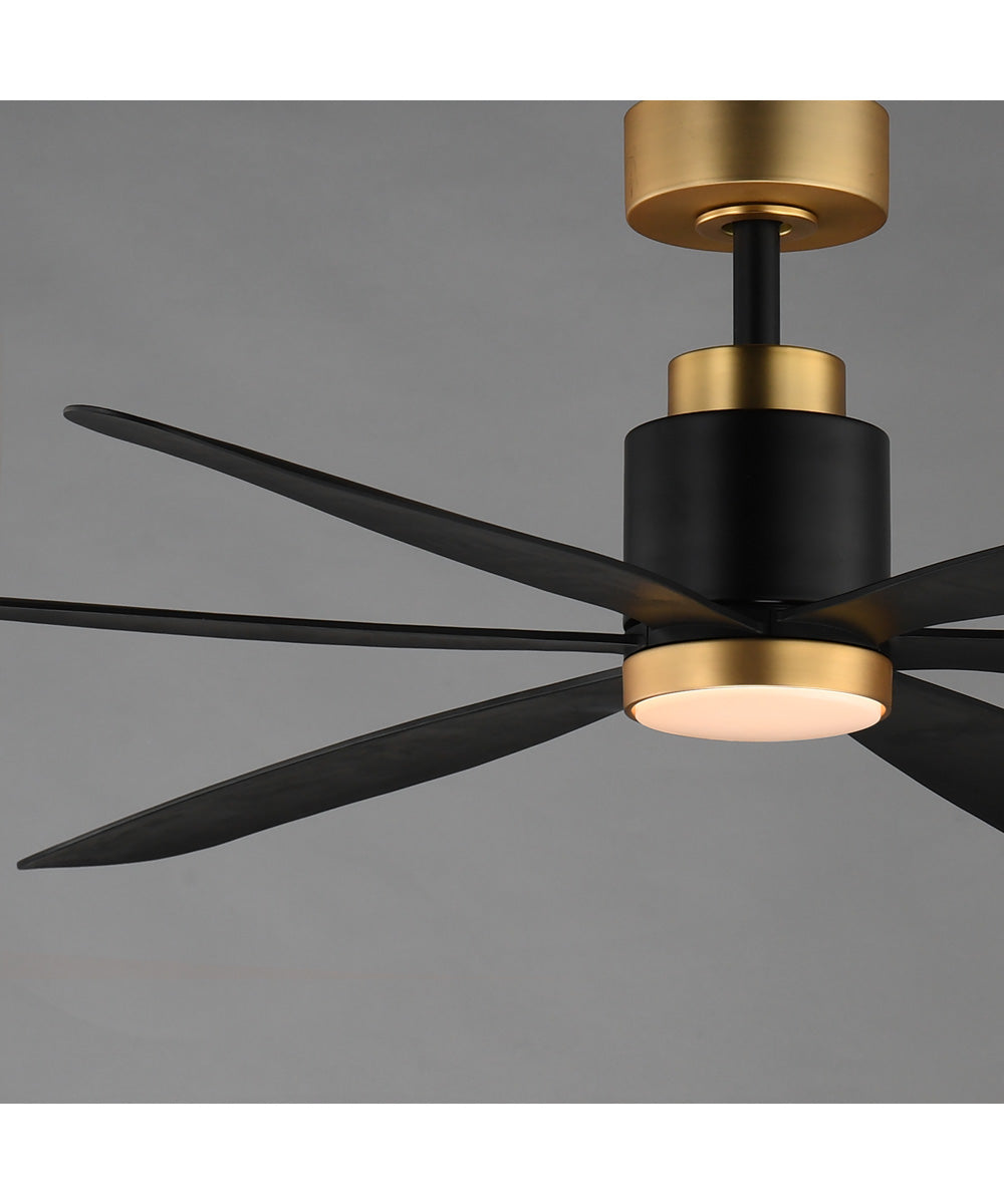 Petals 60 inch 6-Blade Fan w LED Black / Gold