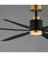 Petals 60 inch 6-Blade Fan w LED Black / Gold