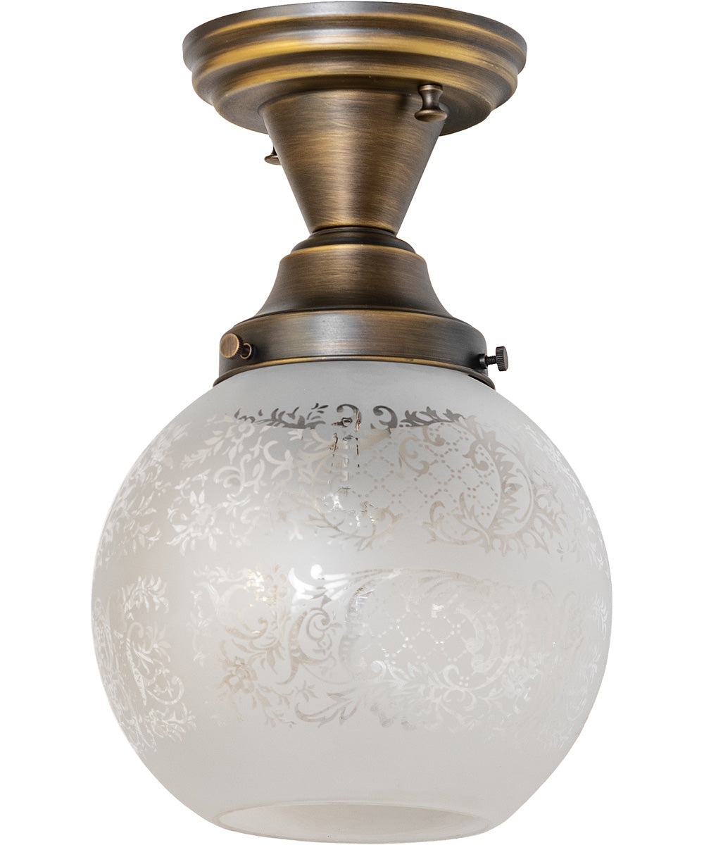 8" Wide Revival Schoolhouse Vivianna Flushmount