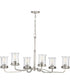 Winslett 6-Light Clear Seeded Glass Coastal Chandelier Light Brushed Nickel