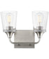 Hudson 2-Light Bath Vanity Satin Nickel